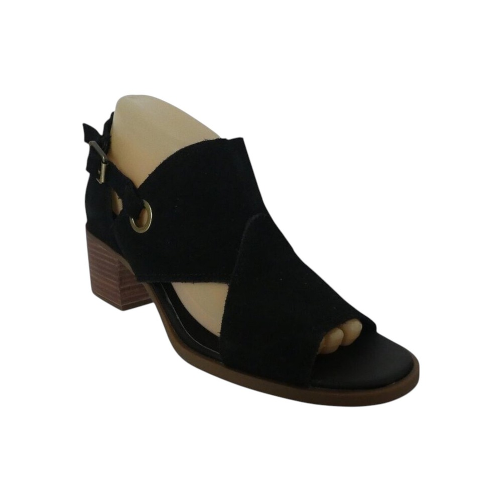 Koolaburra by UGG Kaiah Sandal Women 8.5 Black‎ Suede Block Heel Ankle Strap